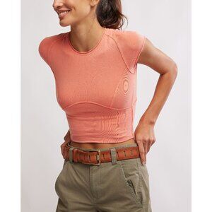 Free People Coral Crop Top NWT